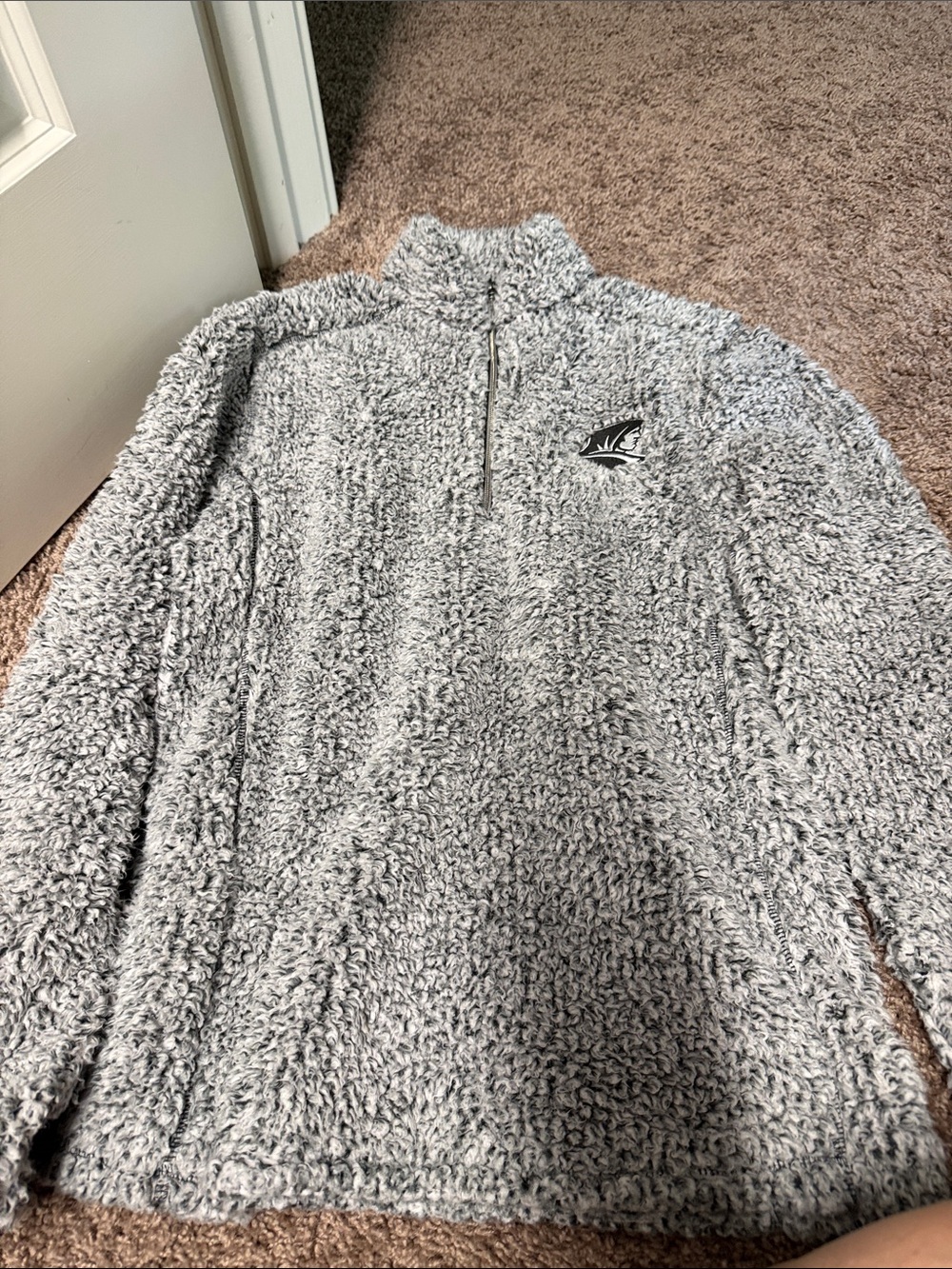 Oxford Gray Sherpa Half-Zip Pullover